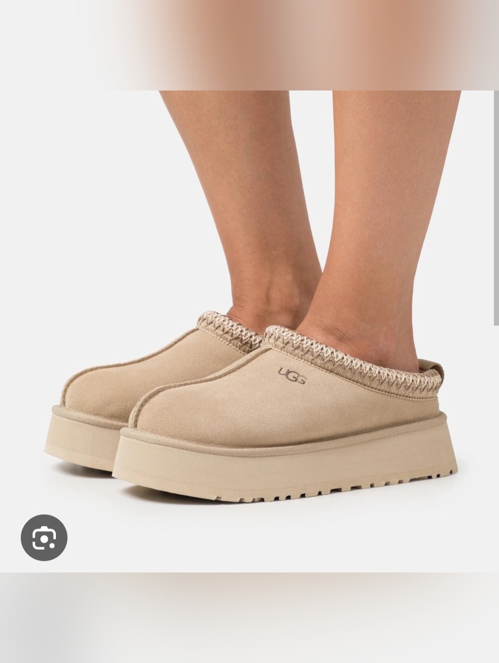 Ugg Tazz Genuine Shearling Lined Platform Slipper Nwt